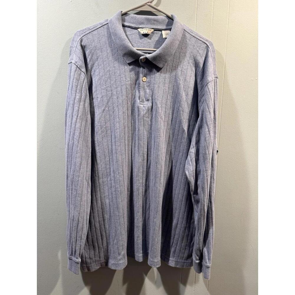 Mens Covington Long Sleeves Shirt Sweater Size Large Blue